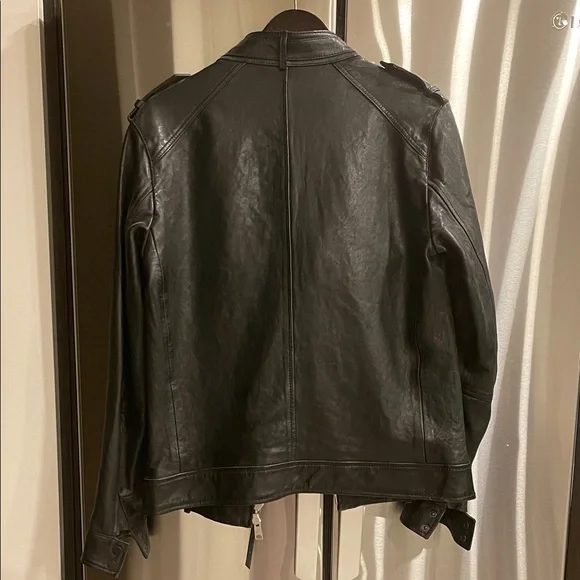 All Saints Black Military Leather Jacket - Picture 3 of 3